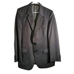 Oscar de la Renta 40R Gray Soft Blazer Suit Jacket Sport Coat USA Made EUC